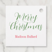 水色クリスマスファッションショッピングガールギフト フェイバータグ (裏面)