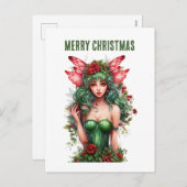 水色クリスマスフェアリーファンタジー シーズンポストカード (正面/裏面)