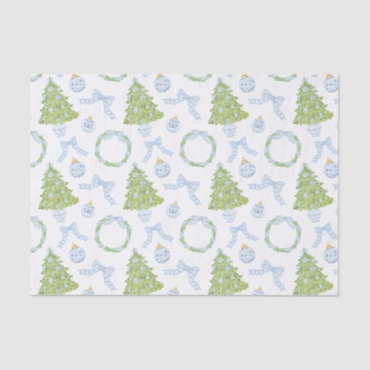 水色クリスマスブルーボウジンジャージャーの木 薄葉紙 (正面)