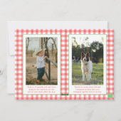 水色クリスマスブーツモノグラムクレストフォト シーズンカード (裏面)