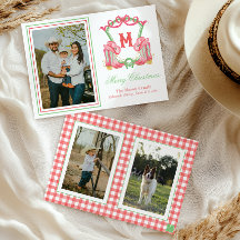 水色クリスマスブーツモノグラムクレストフォト