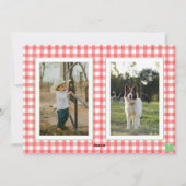 水色クリスマスブーツモノグラムクレストフォト シーズンカード (裏面)