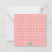 水色クリスマスブーツモノグラムクレストフォト ノートカード (裏面)