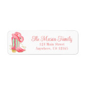 水色クリスマスブーツ&カウボーイハット ラベル (正面)