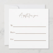 水色クリスマスプレゼント証明書カード 案内状 (裏面)