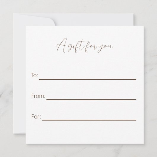 水色クリスマスプレゼント証明書カード 案内状 (裏面)