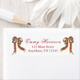 水色クリスマスプレッドボウズ住所 ラベル