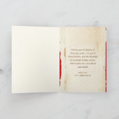 水色クリスマスベリーグリーンリーレッドポインセチア シーズンカード (内部)