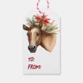 水色クリスマスホース ギフトタグ (裏面)
