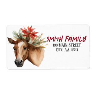 水色クリスマスホース ラベル