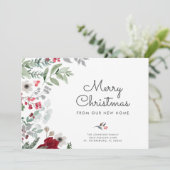 水色クリスマスボタニカルフローラ新しいアドレス 案内状 (スタンド正面)