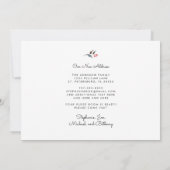 水色クリスマスボタニカルフローラ新しいアドレス 案内状 (裏面)