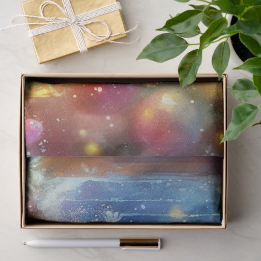 水色クリスマスマウスのティーカップデコップページ 薄葉紙 (ギフト)