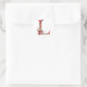 水色クリスマスレターL ラウンドシール (バッグ)