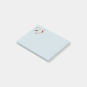 水色クリスマスレッドバード（鳥）ショウジョウコウカンチョウホリー ポストイット (アングル)