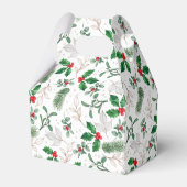 水色クリスマス葉のとベリー白 フェイバーボックス (裏面サイド)