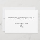 水色クリスマス赤い鳥グリーティン企業のグ シーズンカード (裏面)