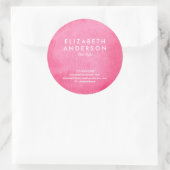 水色クリムゾンクラシックラウンドステッカー ラウンドシール (バッグ)