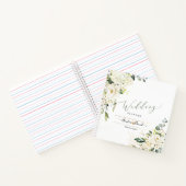 水色クリーム状アラバスターバラウェディングプランナー ノートブック (内部)