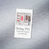 水色クローゼットの整理ビュー(縦) マグネット名刺 (インサイチュ)