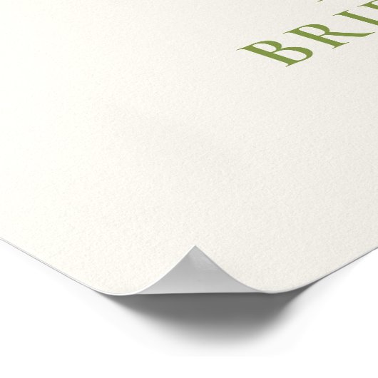 水色クローバーラッキーインラブブライダルシャワー標識 ポスター (角)