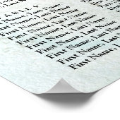 水色グラデーションシーティングチャート |緑 ポスター (角)