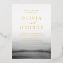 水色グラデーション濃グレーモダン結婚ズ