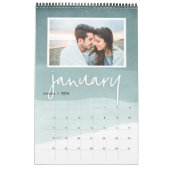 水色グラデーション |写真 カレンダー (1月 2026)