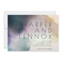 水色グラデーションQRコモダンード日付の保存