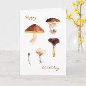 水色グリーティングカードの菌類 カード (黄色い花)