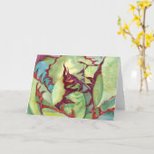 水色グリーティングカード カード (黄色い花)