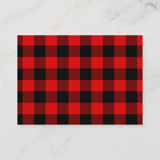 水色グリーンパインツリー&レッドバッファロープレイド エンクロージャーカード (裏面)