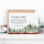 水色グリーンパインツリー&レッドバッファロープレイド エンクロージャーカード