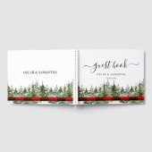 水色グリーンパインツリー&レッドバッファロープレイド ゲストブック (全面)