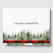 水色グリーンパインツリー&レッドバッファロープレイド ゲストブック (裏面)