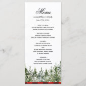 水色グリーンパインツリー&レッドバッファロープレイド メニュー (正面)