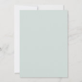 水色グリーンユーカリ結婚ス セーブザデート (裏面)