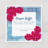 水色グレガンスピンク赤ちゃんシャワーゲーム エンクロージャーカード (正面)