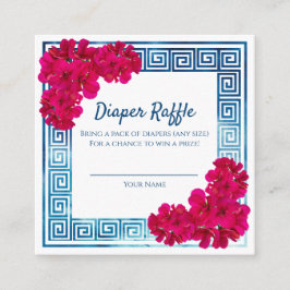 水色グレガンスピンク赤ちゃんシャワーゲーム エンクロージャーカード