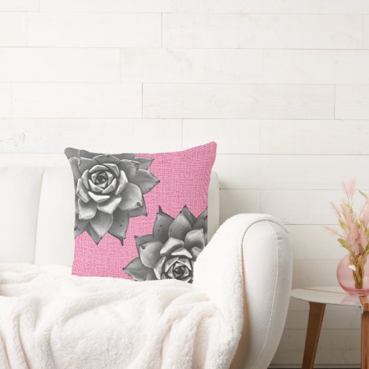 水色グレー（ピンク） クッション (ソファ)