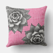 水色グレー（ピンク） クッション (裏面)