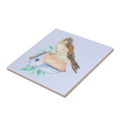 水色ケストレル雀ホーク タイル (側面)