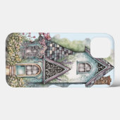 水色コテージのタイル張り屋根モールディングマリオン Case-Mate iPhoneケース (裏面 (横))