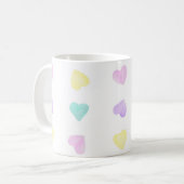 水色コンボハーツラージパターンマグ コーヒーマグカップ (正面左)