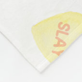 水色コンボハートスラングフリースブランケット フリースブランケット (角)