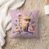 水色コーヒーの花 クッション (ブランケット)