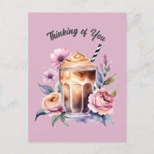 水色コーヒーの花 ポストカード