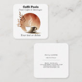 水色コーヒーカップ スクエア名刺 (正面/裏面)