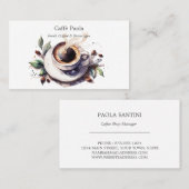 水色コーヒーカップ 名刺 (正面/裏面)