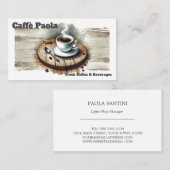 水色コーヒーカップ 名刺 (正面/裏面)